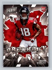 2018 Panini Rookie Breakout RC #RB-8 Calvin Ridley Atlanta Falcons Football Card. rookie card picture