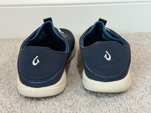 Zapatos Olukai Para Hombre Talla 7 MokuPae Azul Marino Barco Informales Sin Cordones - Imagen 8 de 16