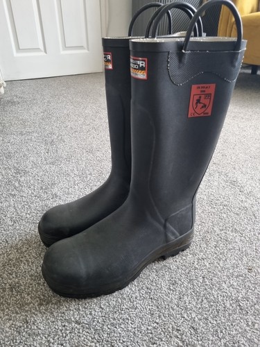 Firefighter 4000 Super Safety Steel Toe Boots Black Size 10 Vgc
