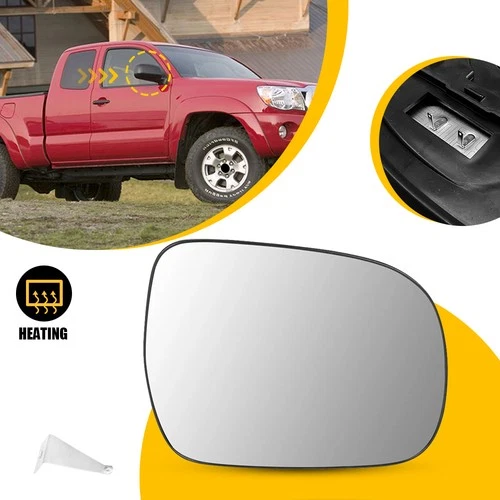 Passenger Right Side Mirror Glass For 2005-2011 Toyota Tacoma W/ Backing Plate