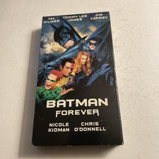 Batman Forever VHS, 1995 Val Kilmer, Tommy Lee Jones, Jim Carrey Nicole Kidman
