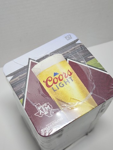 125 Coors Light Texas A&M Athletics Kyle Field Beer Coasters Mancave Bar Pub - Picture 6 of 6