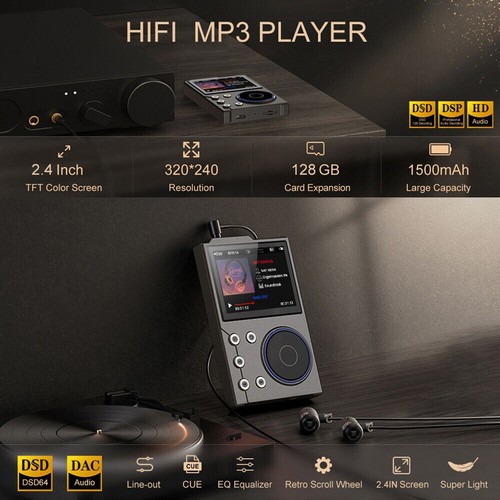 2,4" Bluetooth HiFi MP3 Player DSD High Resolution Digital Audio Musik Player USA - Bild 12 von 15