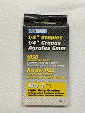 Surebonder 1/4" Light Duty Staples, model number 33014.