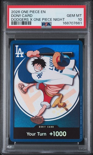 2026 ONE PIECE PROMOS DODGERS X ONE PIECE NIGHT DON!! CARD PSA 10