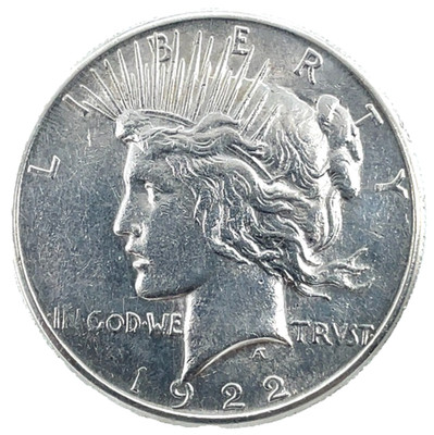 1922-S Peace Dollar  BU. Uncirculated Mint State 90% Silver $1 US Coin # 488