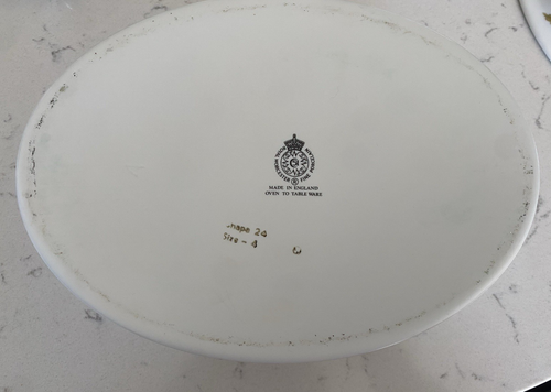 Vintage Royal Worcester Evesham Gold Porcelain Oval Casserole 1961 Ovenware - Picture 10 of 10
