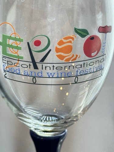 2 copas de vino Disney 2000 EPCOT Festival Internacional de Comida y Vino Tallo de Mickey WD - Imagen 8 de 10