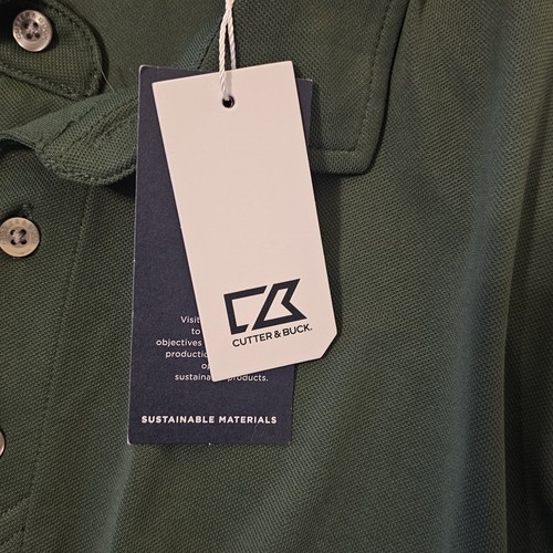 NWT Cutter & Buck Men Golf Polo XXL Virtue Eco Pique Hunter Performance MCK01144 - Picture 4 of 9