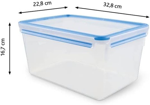 Emsa 508548 Clip & Close rectangular food storage container 8.2 litres, transpar - Picture 9 of 10