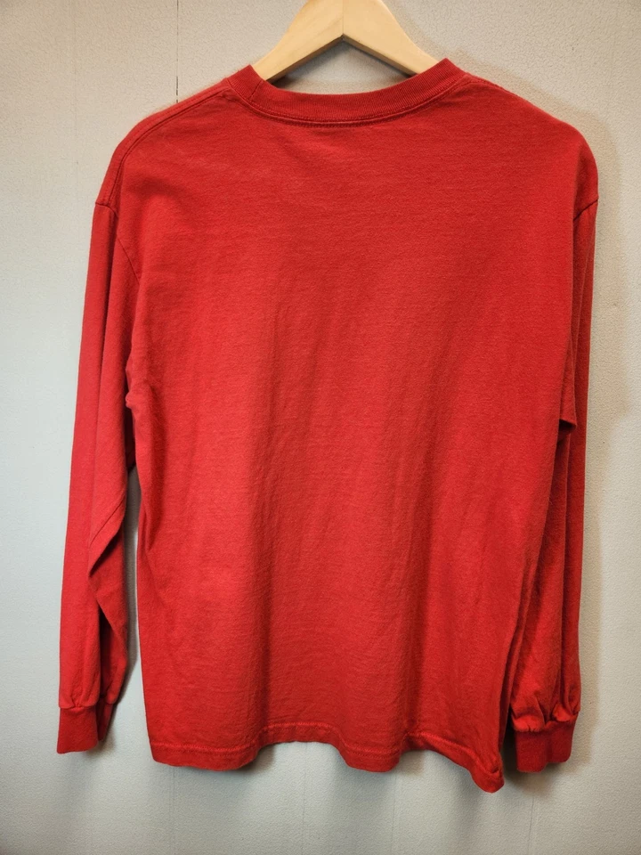 Crooks & Castles Long Sleeve Shirt Men’s Size Medium Red & White Graphic Print - Image 3 of 4
