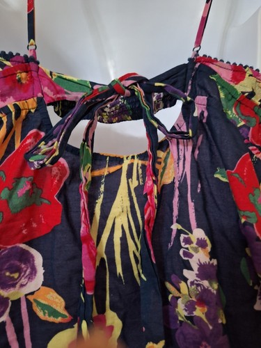American Eagle Outfitters Dress Y2K Floral Babydoll SZ 16 Girls Spaghetti Strap - Picture 5 of 12