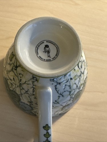 Taza Anthropologie Kebaya Mandala Floral con Pies Verde Azul - Imagen 6 de 10