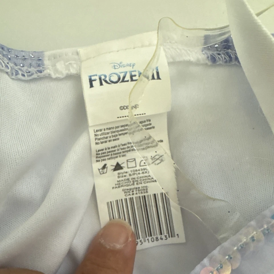 Disney Frozen II Elsa Princess Dress Tulle Halloween Costume Dress Up Small 4-6X - Image 4 of 4