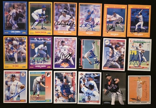 1980's-2000's Signed Baseball Card Lot (100) AUTO Donruss/Fleer/Topps/Score/UD + - Picture 8 of 10