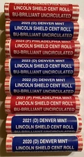 2020 2021 2022 2023 2024 2025 UNCIRCULATED P & D LINCOLN CENT (8) ROLLS TOTAL!!!