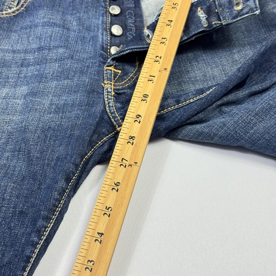 Pantalones de mezclilla Jacob Cohen para hombre 30 raros de lujo pierna recta Italia pantalones a medida Foto 3 de 4