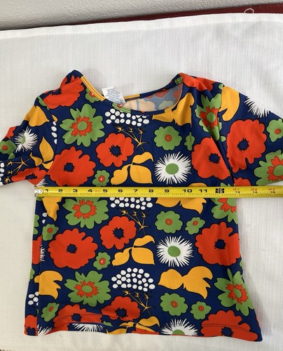 Marimekko for Target Girls size XL Rash Guard Swim Top Kukkatori Floral pullover - Picture 5 of 6