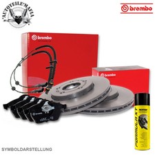 BREMBO Bremsensatz Bremsscheiben Bremsbelag + Bremsenreiniger vorne für BMW