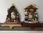 VTG Windsor Collection Stocking Holder Hanger Cast Iron W Picture Frame