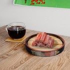  1 set of Japanese Style Round Sushi Barrel Seafood Storage Plate Sushi Storage