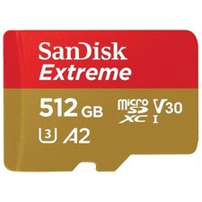 SanDisk Extreme 512 GB MicroSDHC UHS-I Classe 10