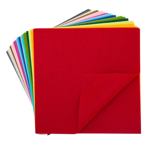 50 Pack Felt Fabric Sheets for Crafts, DIY Projects, 8 x 8" Rainbow Colored Felt - Picture 9 of 10