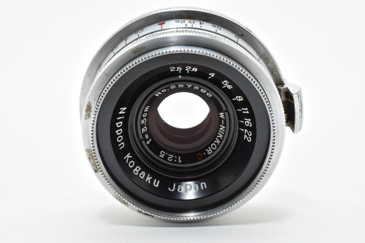Nikon NIKKOR W Camera Lenses 35mm Focal f/2.5 Maximum Aperture for