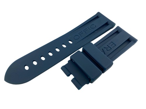 22 24 26 mm Marineblau Kautschuk/Silikon Armband Band passt PANERAI OFFICINE Uhr - Bild 7 von 9