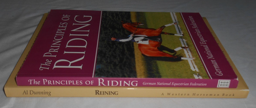 Menge 2 Pferdebezogene Bücher Zügel von Al Dunning Prinzipien des Reitens - Bild 15 von 15