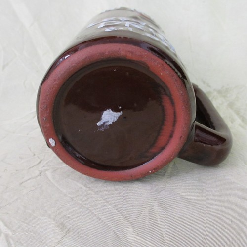 Vintage Keramik WET YOUR WHISTLE Your Beer 5" braun Becher geprägt leave alone - Bild 6 von 6