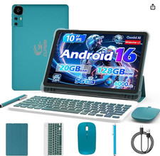 CUPEISI Android 16 Tablet 10 Inch, 20GB RAM 128GB ROM/ 2TB Expandable, Gent.Used