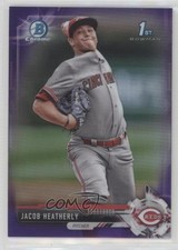 2017 Bowman Draft Chrome Purple Refractor 137/250 Jacob Heatherly #BDC-18 5un