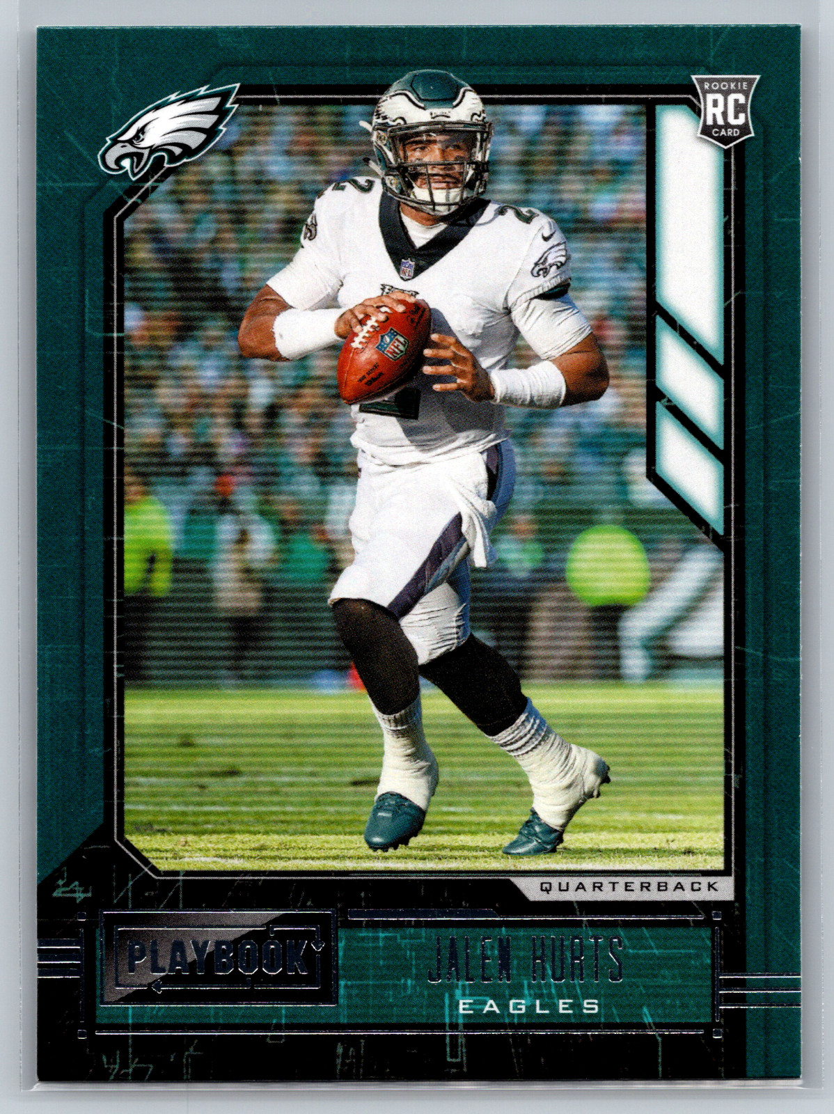 Jalen Hurts 2020 Panini Playbook Rookie Card RC #112 Philadelphia Eagles