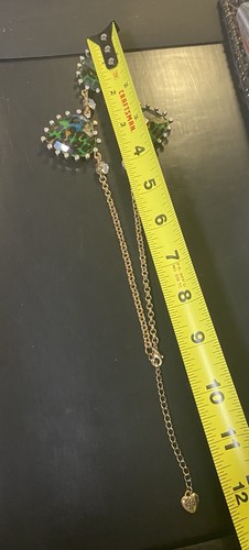 Vintage Betsey Johnson Gold Tone AB Crystals Safari Necklace Estate Classic J - Picture 8 of 10