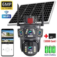 4K HD Solar Kamera FUNK ÜBERWACHUNGSKAMERA Outdoor WLAN WIFI IP CAMERA Set AUßEN