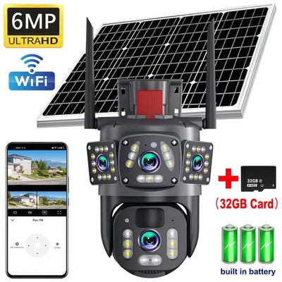4K HD Solar Kamera FUNK ÜBERWACHUNGSKAMERA Outdoor WLAN WIFI IP CAMERA Set AUßEN