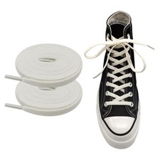 Elastic Shoelaces for High Low Top Canvas Shoes, 5/16" 8mm Flat Stretch Shoe...