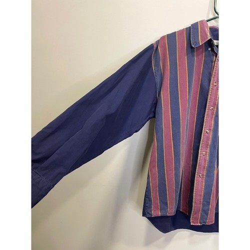 Vintage Bugle Boy Classics Sz Large Men’s Multicolor Striped Button Down Shirt - Picture 7 of 10