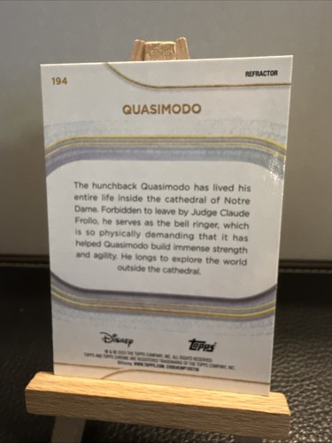 2025 Topps Chrome Disney Quasimodo Hunchback of Notre Dame 194 Refractor - Picture 2 of 2