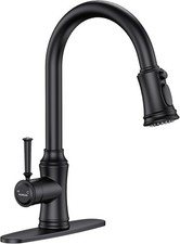 Kitchen Faucet W/ Pull Down Sprayer Single Handle High Arc Utility Sink Faucet