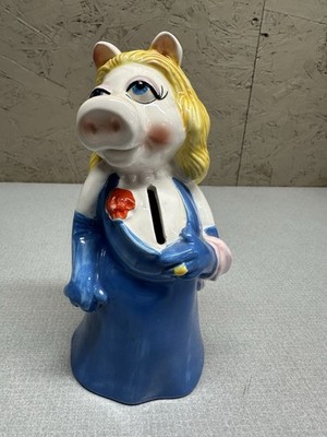 Vintage Sigma Miss Piggy Ceramic Coin Bank Piggy Bank Made in