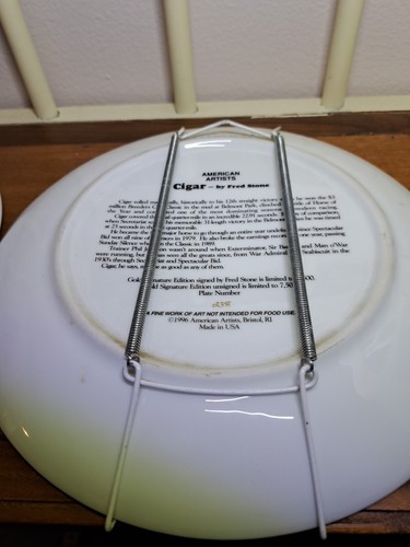 FRED STONE zwei Sammler Pferde Teller Zigarre 238/7500 Original Risiko 3621/9500 - Bild 7 von 7