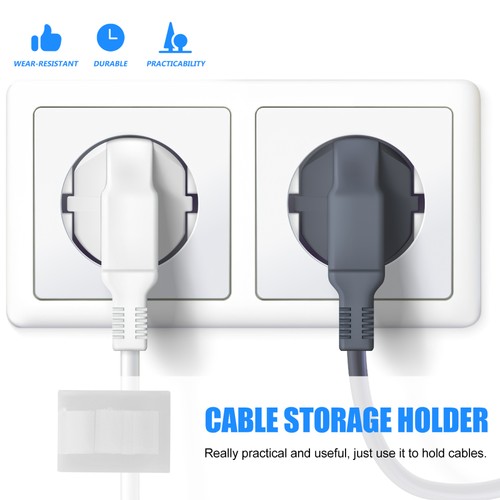 100 Pcs Wiring Fixing Lock Wire Clip Office Cord Holder Clips Cable Organizer - 第 2/11 張圖片