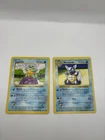 Squirtle and Wartortle Base Set Shadowless Pokemon Card WOTC