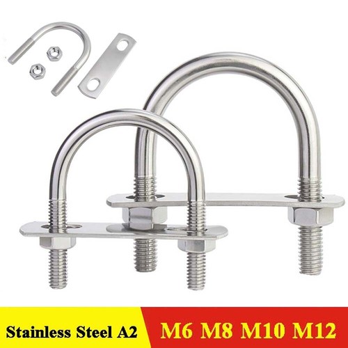 U Bolts Plates And Nuts U-Bolts Stainless Steel for Vehicles Pipelines Buildings - Picture 2 of 104
