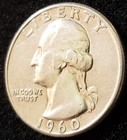 1960 (P) Washington Quarter 90% Silver #330059 Actual Pic