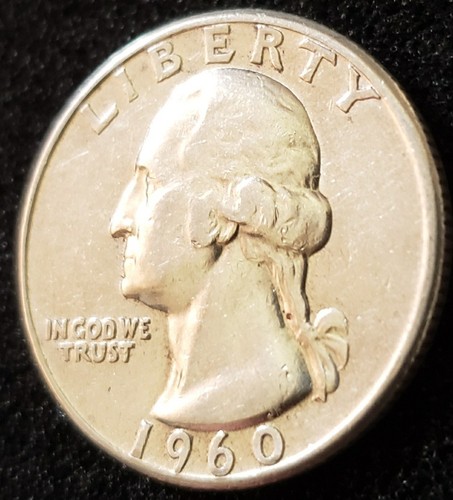 1960 (P) Washington Quarter 90% Silber #330059 aktuelles Bild - Bild 1 von 3