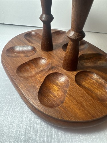 Vintage Holz Pfeifenständer 8 Schlitze Walnussholz Pfeifenhalter / Ständer Tabak hält - Bild 9 von 24