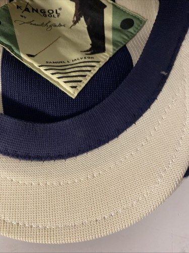 Kangol Golf 2 Hats Samuel L. Jackson Flat Newsboy Small Blue Block Stripe - Picture 7 of 10